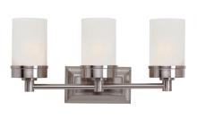  70333 BN - Fusion Collection 3-Light Shaded Bath Bar Vanity Wall Light